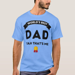 Mens World's bester Papi-Shirt-Banner und Medaille T-Shirt
