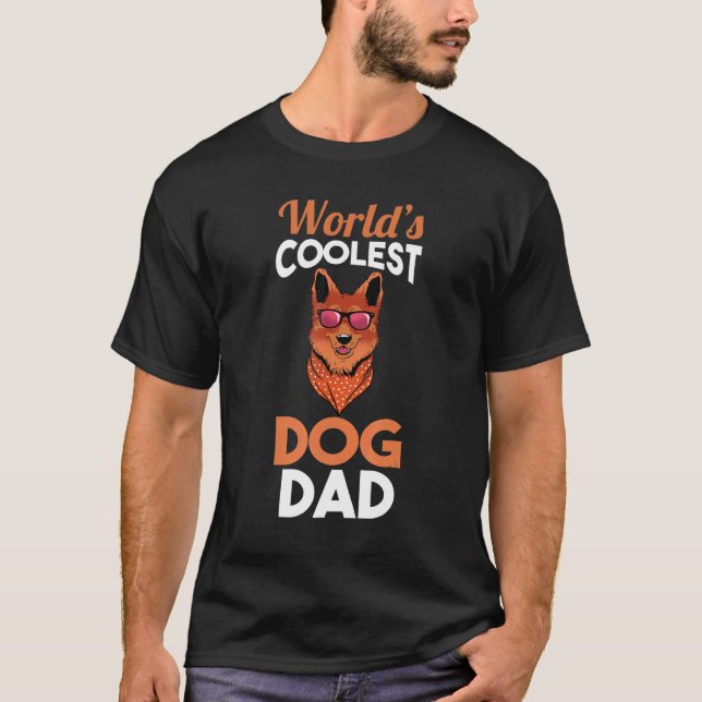 Mens Worlds Cooler Hund Vater T-Shirt (Vorderseite)