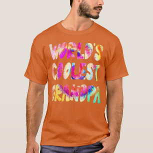 Mens Worlds Coolster Opa je Coole Gefärbte Krawatt T-Shirt