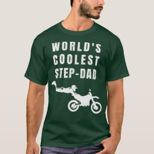 Mens Worlds Coolster StepDad Motocross Racer T-Shirt