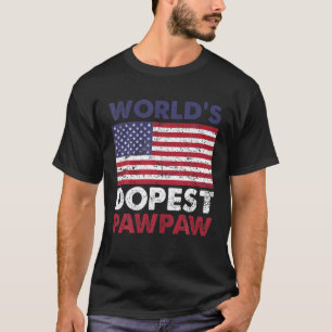 Mens World's Dopest Pawpaw Vintag USA T-Shirt