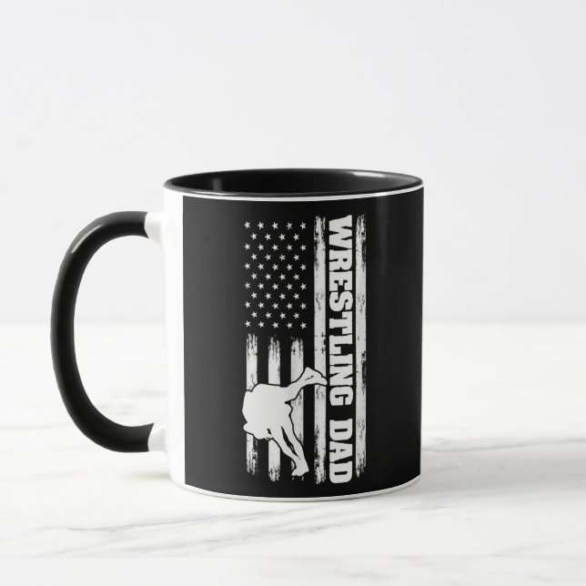Mens Wrestling Vater Vatertag für Wrestler Vater Tasse (Links)