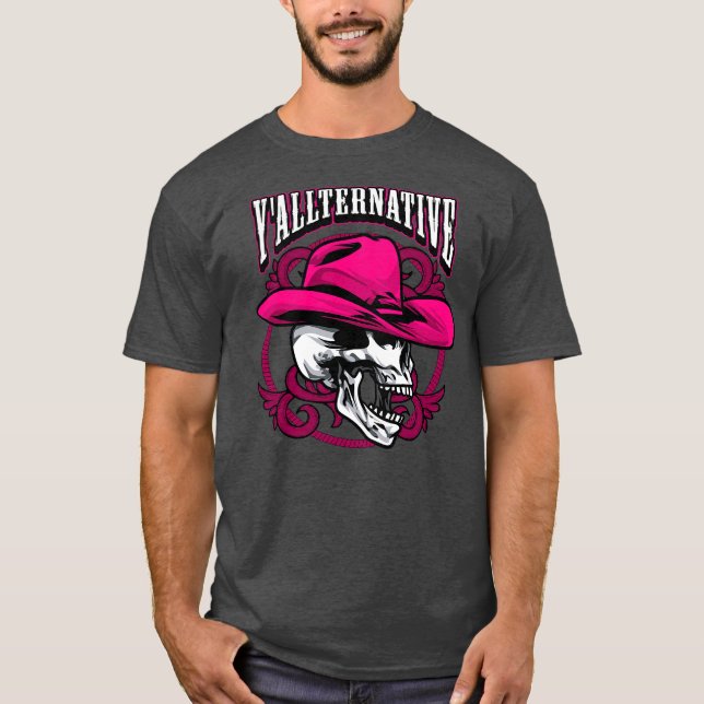 Mens Yallternative Alt Country Skull Alternative T-Shirt (Vorderseite)