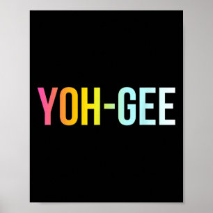 Mens Yoh-gee - Yogi - Funny Cool Yoga Liebe Zitat Poster
