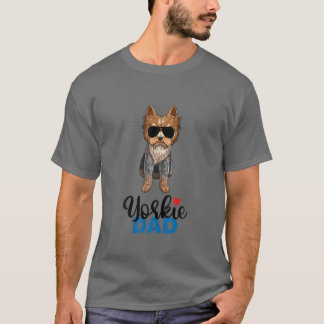 Mens Yorkshire Terrier Papa Yorkie Vater T-Shirt