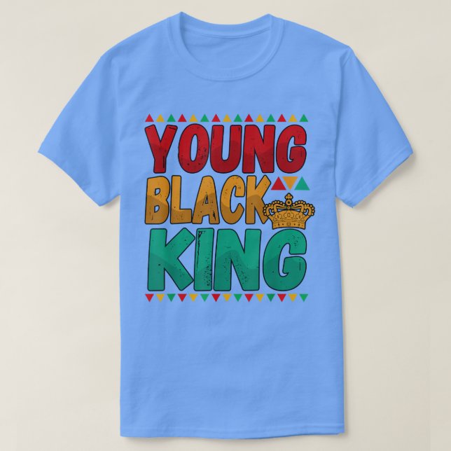 Mens Young Black King Africa Juneteente Black Hist T-Shirt (Design vorne)