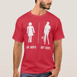 Mens Your Ehefrau Meine Ehefrau Fischen, Funny Hus T-Shirt