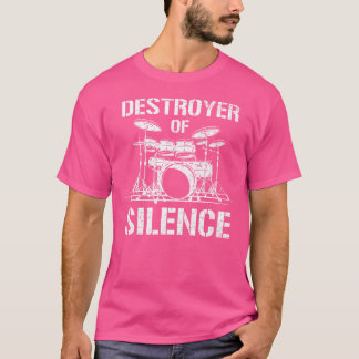 Mens zerstört das leise Funny Drummer Schlagzeug T-Shirt