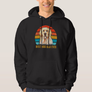 Mens Zitat Bester Hund Vater je Vintag Golden Retr Hoodie