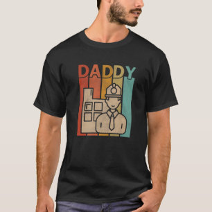 Mens Zivil Engineer Retro Style Vintag Daddy Grap T-Shirt