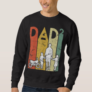 Mens Zwei-mal-Vater Motorrad Vater Vater 2 Kinder Sweatshirt
