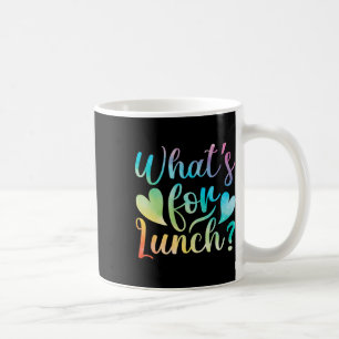 Mensa-Dame Was gibt's zum Mittagessen Schulcafeter Kaffeetasse