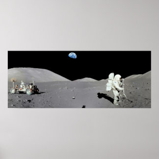 Mensch auf dem Mond Poster