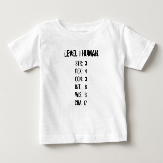 Mensch des Niveau-1 Baby T-shirt (Vorderseite)