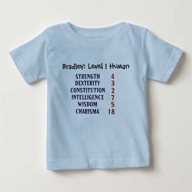 Mensch des Niveau-1 Baby T-shirt (Vorderseite)