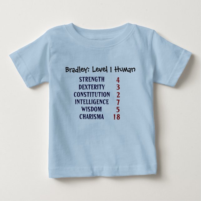 Mensch des Niveau-1 personifizieren Baby T-shirt (Vorderseite)