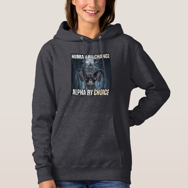 Mensch durch Zufall Alpha per Auswahl Coole Funny  Hoodie (Vorderseite)