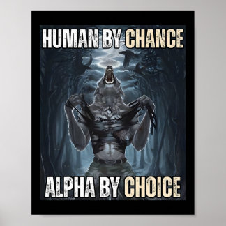 Mensch durch Zufall Alpha per Auswahl Coole Funny  Poster