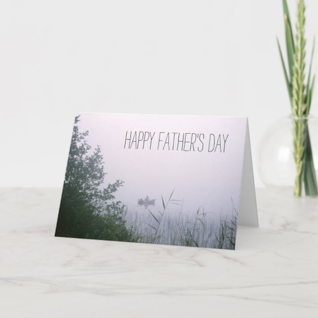 Mensch Fischen Schönes Inspiration Foggy Morning Karte (Vorderseite)