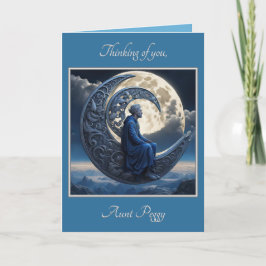 Mensch im Mond (Set 2402-28A #1) Dankeskarte