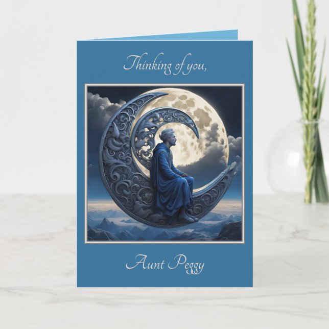 Mensch im Mond (Set 2402-28A #1) Dankeskarte (Vorderseite)