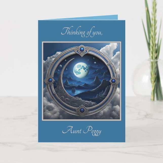 Mensch im Mond (Set 2402-28A #4) Dankeskarte (Vorderseite)