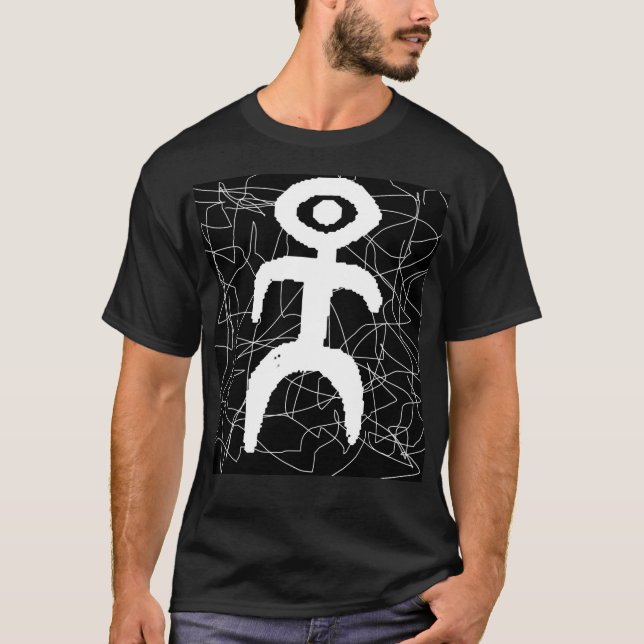 Mensch in Schwarzweiss T-Shirt (Vorderseite)