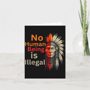 Mensch ist illegal Native Americans Vintage  Karte