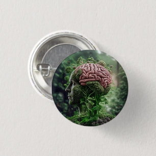 Mensch ist Natur - Menschliche Umwelt Bio Button