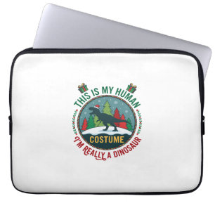 Mensch Kostüm Dinosaurier Weihnachten Santa Hut Ki Laptopschutzhülle