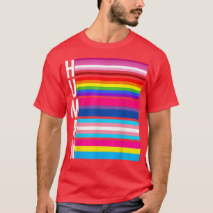 Mensch mit lesbischer Gay-Bi-Transgender- und Pan- T-Shirt