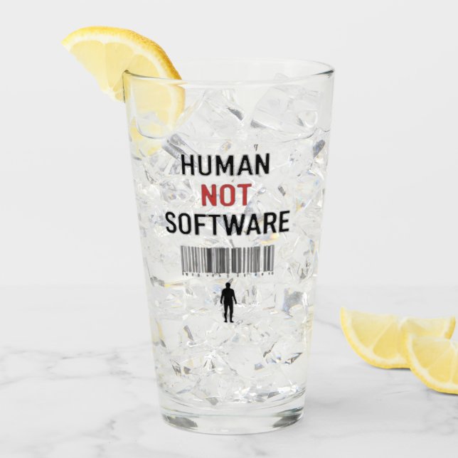 Mensch nicht Software Glas (Vorderseite Ice)
