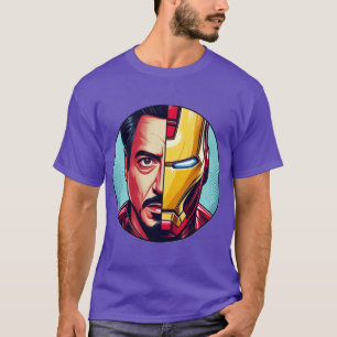 Mensch und MaschineTony Stark und Iron Man Fusion T-Shirt