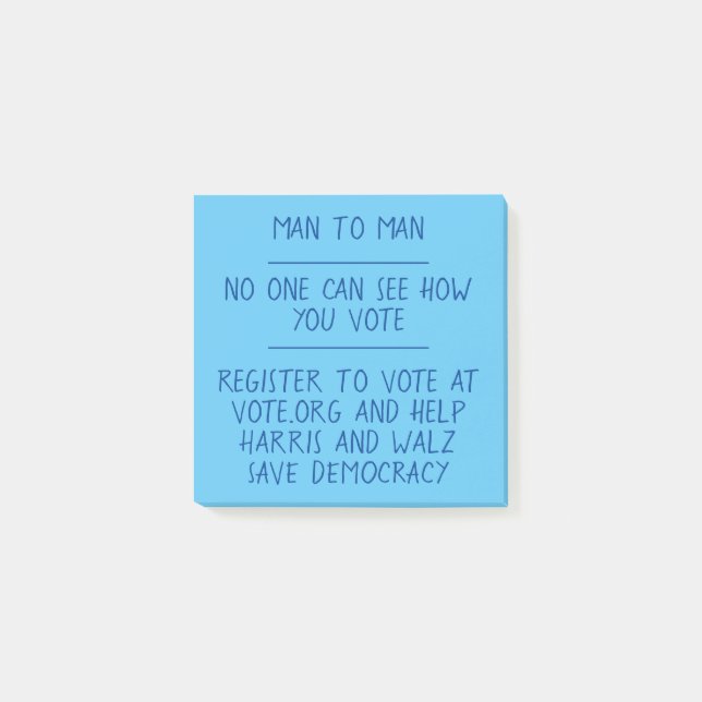 Mensch zu Mensch Abstimmungsnotizen Post-it Klebezettel (Vorderseite)