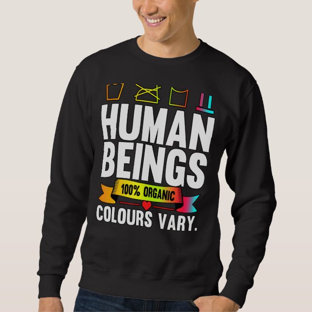 Menschen 100 Bio Farben Vary LGbt Pride Sweatshirt (Vorderseite)