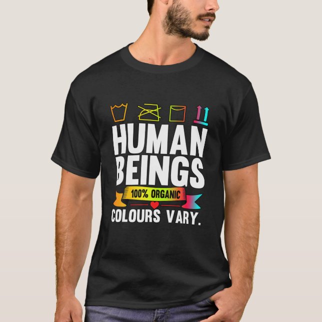 Menschen 100% Bio Farben Vary LGBT Pride T-Shirt (Vorderseite)