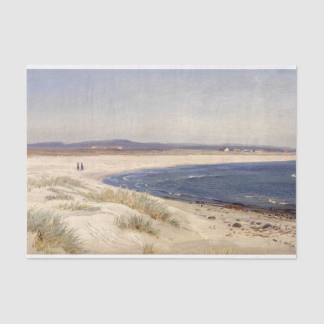 Menschen am Strand von Amaldus Nielsen Seidenpapier (Vorderseite)