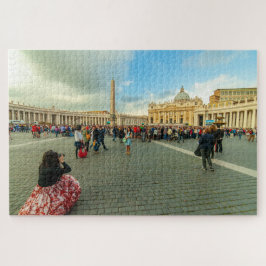 Menschen auf dem Petersplatz, Rom, Italien Puzzle