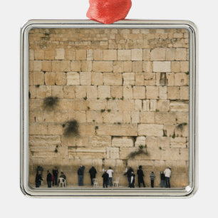 Menschen beten an der Klagemauer Ornament Aus Metall