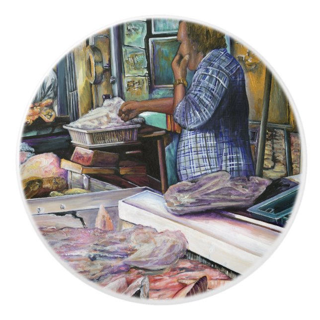 Menschen der Wüste, Geschenke des Meeres, Jerusale Keramikknauf (Vorderseite)