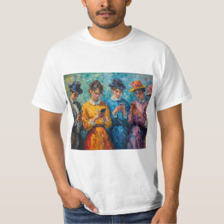 Menschen des 19. Jahrhunderts mit Smartphones T-Shirt