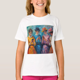 Menschen des 19. Jahrhunderts mit Smartphones T-Shirt