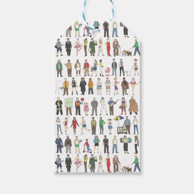 Menschen des New Yorker NYC Geschenkanhänger (Vorderseite)