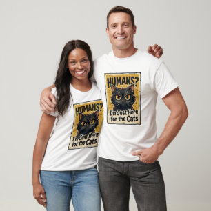 Menschen? Design für schwarze Katzenliebhaber T-Shirt