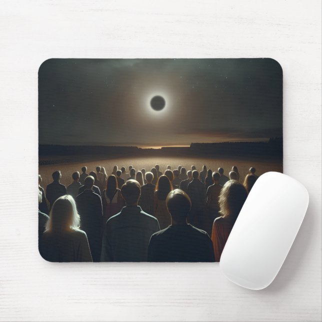 Menschen, die die totale Sonne beobachten Mousepad (Mit Mouse)