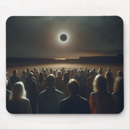 Menschen, die die totale Sonne beobachten Mousepad