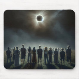 Menschen, die die totale Sonnenstrahlen beobachten Mousepad