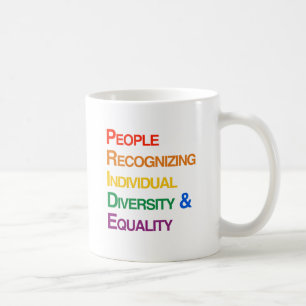 MENSCHEN, DIE INDIVIDUELLE VIELFALT UND GLEICHHEIT TASSE