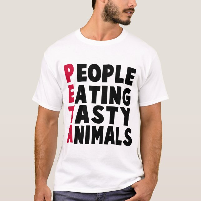 MENSCHEN, DIE TIERE ESSEN T-Shirt (Vorderseite)