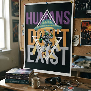 Menschen existieren nicht Weltraumforschung Alie Poster